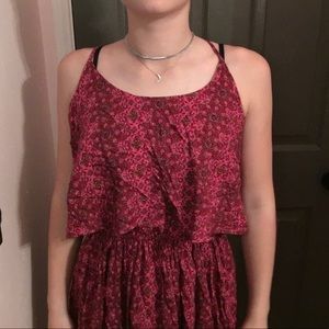 Hollister pink floral sun dress